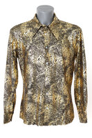 Blouse Slangenprint - Goud-Zwart Foute Party - Jaren 80 & 90 - Volwassenen Blouse Slangenprint - Goud-Zwart Foute Party - Jaren 80 & 90 - Volwassenen