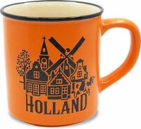 Souvenir Mok - Beker Holland Dorpje - Oranje