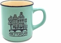 Souvenir Mok Klein - Koffiemok Holland Amsterdamse Grachten - Groen