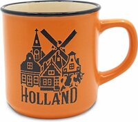 Souvenir Mok Klein - Koffiemok Holland Dorpje - Oranje