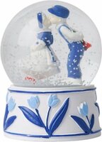 Souvenir Sneeuwbol Tulpen - Kussend Paar - Delftsblauw