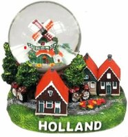 Souvenir Sneeuwbol - Mininatuur Huisjes - Molen