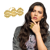 Ring Goud - Triple Dollar - Verstelbaar