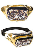 Heuptasje - Goud Panterprint - Goud en Fout - Festival Tas Heuptasje - Goud Panterprint - Goud en Fout - Festival Tas