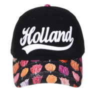 Souvenir Pet - Zwart - Cap Tulpen - Volwassenen