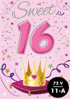 Verjaardagskaart - That Funny Age - Sweet 16 jaar - met Envelop Verjaardagskaart - That Funny Age - Sweet 16 jaar - met Envelop