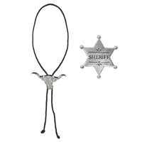 Sheriff Ketting en Ster - Cowboy en Indianen - Set 2-delig Sheriff Ketting en Ster - Cowboy en Indianen - Set 2-delig
