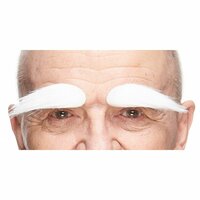 Wenkbrauwen Set - Wit Imitatiebont - Zelfklevend