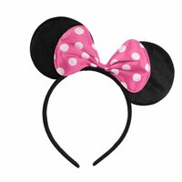 Minnie Mouse - Roze Oortjes Met Strik - Muis Diadeem