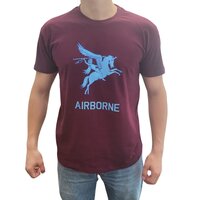 Airborne - T-shirt Pegasus Met Blauwe Tekst En Logo - Volwassenen
