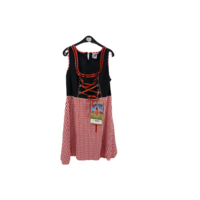 Tweedehands - Dirndl Jurk oktoberfest  zwart rood - Dames - Maat 44