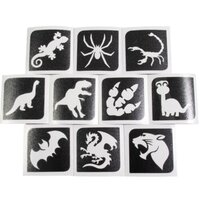 Grimas Sjablonen - Glittertattoo - Dino - 10 stuks