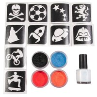 Grimas Set - Glittertattoo - Sport en Ruimte