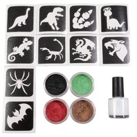 Grimas Set - Glittertattoo - Dino