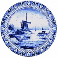 Pannenonderzetter - Molen - Delfts blauw - 18 cm