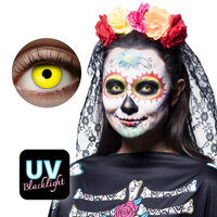 Lenzen Halloween - Kleurlenzen - UV Flash Geel - Maandlenzen Lenzen Halloween - Kleurlenzen - UV Flash Geel - Maandlenzen