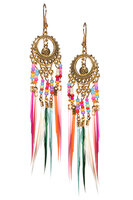 Oorbellen - Hippie Veertjes en Kraaltjes - Jaren 60 en 70 - Kleurrijk