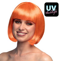 Dames Pruik - Cabaret Oranje - Bobline - Volwassenen Dames Pruik - Cabaret Oranje - Bobline - Volwassenen