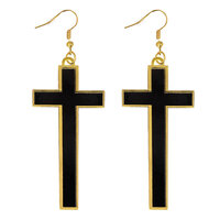 Oorbellen Non - Goud-Zwart - Geestelijke - Volwassenen