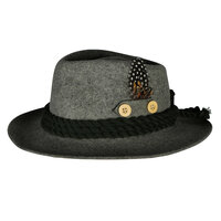 Tirolerhoed Oktoberfest - Bayern - Wolvilt - Grijs