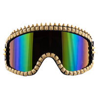 Skibril Strass Steentjes - Goud - Fout Feest - Volwassenen Skibril Strass Steentjes - Goud - Fout Feest - Volwassenen