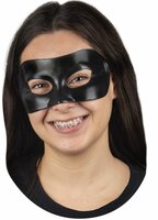 Halloween Masker Superhero - Half Gezichtsmasker - Zwart