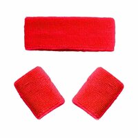 Zweetbandjes Set Rood - Disco Jaren 80 Zweetbandjes Set Rood - Disco Jaren 80