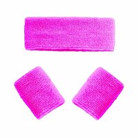 Zweetbandjes Set Roze - Neon Disco Party Zweetbandjes Set Roze - Neon Disco Party
