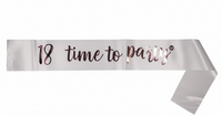 Sjerp 18 jaar - 18 Time To Party - Wit - Rosé Goud