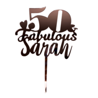 Taartprikker - Sarah 50 Jaar - Cake Topper - Rosé Goud