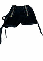 Tweedekans - Nieuw - Zwarte Lederhosen - Heren -  L