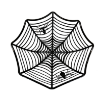 Decoratie Spinnenweb Mandje - Halloween Mand - Zwart