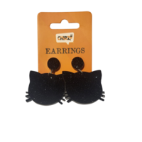 Oorbellen Kat Zwart - Halloween