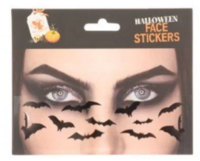 Face Stickers Vleermuis - Halloween Stickers