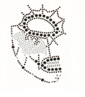 Gezicht Steentjes - Gezichtsjuwelen - Halloween - Zwart-Zilver