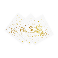 Huwelijk Servetten - Together Forever - Goud-Wit - 20 stuks  Huwelijk Servetten - Together Forever - Goud-Wit - 20 stuks