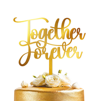Huwelijk Taarttopper - Together Forever - Goud