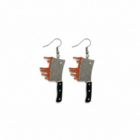 Oorbellen Bloederig Bijl - Halloween