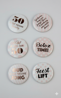 Button Sarah 50 - Verjaardag 50 - 6 stuks
