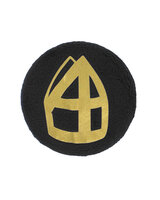 Pieten Button Met Mijter - Baretspeld - Zwart