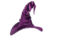 Heksenhoed Velvet Luxe Paars - Halloween Hoed - Dames Heksenhoed Velvet Luxe Paars - Halloween Hoed - Dames