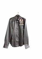 Tweedekans - Nieuw - Zilveren Disco Blouse-  Heren -  M