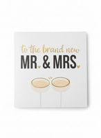 Wenskaart Daisy XL - New MR & MRS - met Envelop