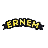 026 Carnaval Embleem - Ernem goud gebogen - 8 cm