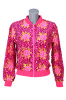Paillettenjasje Flower Roze - Glitter en Glamour - Dames