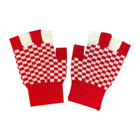 Vingerloze Handschoenen - Huusse - Rood-Wit