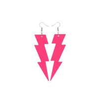 Oorbellen - Flash - Neon Roze