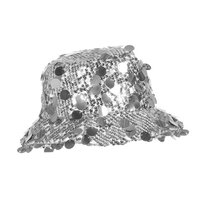 Bucket Hat Pailletten - Zilver - Volwassenen