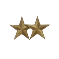 Embleem Huusse - Strijkembleem - Sterren Goud - Set van 2