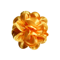 Decoratie Speld - Satijnen Bloem - Geel